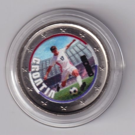 2 Euro - Croatie - coupe du monde Football 2026 - en couleur