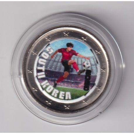 2 Euro - Corée du sud - coupe du monde Football 2026 - en couleur