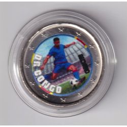 2 Euro - Congo - coupe du monde Football 2026 - en couleur