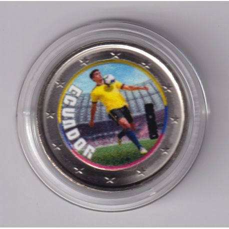 2 Euro - Equateur - coupe du monde Football 2026 - en couleur