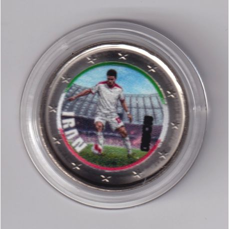 2 Euro - Iran - coupe du monde Football 2026 - en couleur