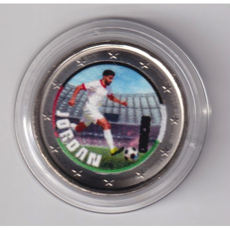 2 Euro - Jordanie - coupe du monde Football 2026 - en couleur