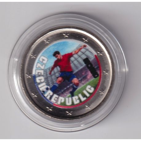 2 Euro - République tchèque - coupe du monde Football 2026 - en couleur