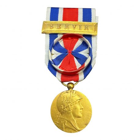 Fédération des associations de sous-officiers de réserve - avec agrafe servir - classe or - ordonnance