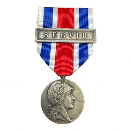 Fédération des associations de sous-officiers de réserve - avec agrafe servir - classe argent - ordonnance