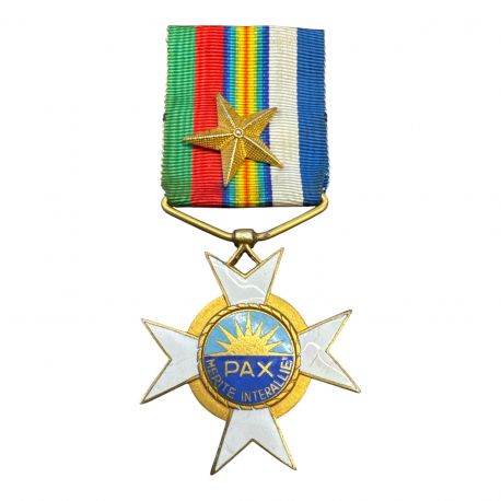 Croix du mérite inter-allié - bronze doré et émail - ordonnance