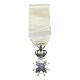 Orde du lys - avec Henri IV et Louis XVIII - croix couronné - en argent - 35x19mm