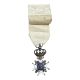 Orde du lys - avec Henri IV et Louis XVIII - croix couronné - en argent - 35x19mm