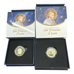 Italie - 2 x 2 Euro 2026 - 800e anniversaire de la mort de saint François d'Assise - Belle epreuve + Reverse