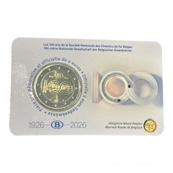 Coincard - 2 Euro Belgique 2026 - 100 ans chemin de fer Belges
