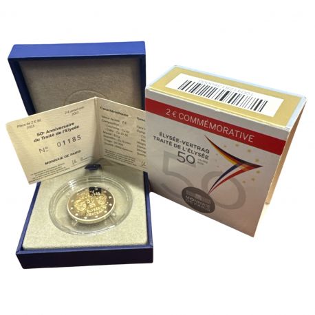 2 Euro 2013 - 50e anniversaire du Traité de l'Élysée - Belle épreuve