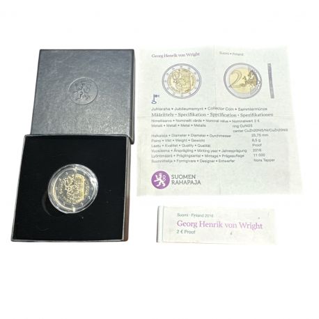 2€ Finlande 2016 - Georg Henrik Von wright - Belle épreuve