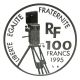 100 Francs 1995 - Alfred Hitchcock - Centenaire du cinéma - argent belle épreuve