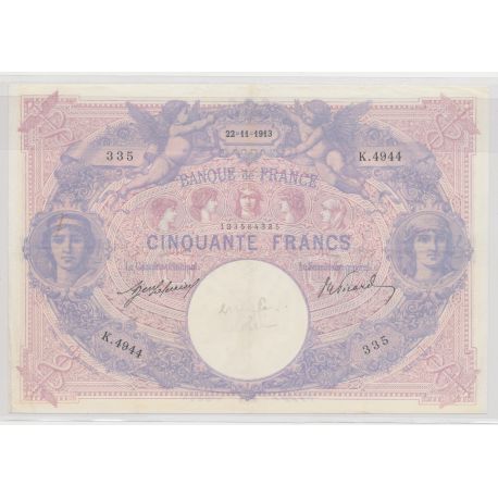 50 Francs Bleu et rose - 22.11.1913