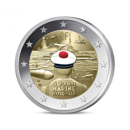 2 Euro 2026 - 400 ans de la marine nationale - belle épreuve