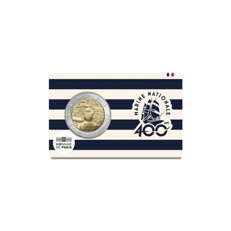2 Euro 2026 - 400 ans de la marine nationale - brillant universel - en coincard