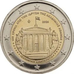 Grèce - 2 Euro 2026 - centenaire de l'Académie d'Athènes