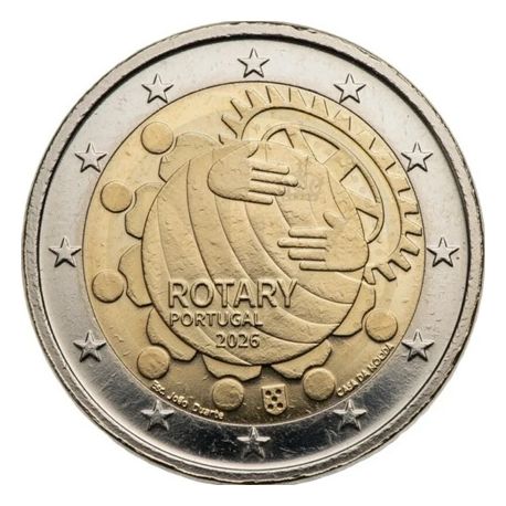 Portugal - 2 Euro 2026 - 100 ans du Rotary au Portugal