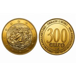 300 Euro - E.Leclerc - Demain l'euro 1996 - Or 6,50g 0,920 - 21mm - Neuf