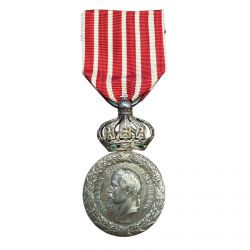 Second Empire - Campagne d'Italie 1859 - Napoléon III - avec couronne - Barre - ordonnance