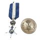Décoration de la fidélité - Louis XVIII - argent et centre en or - 48x28mm + Médaille