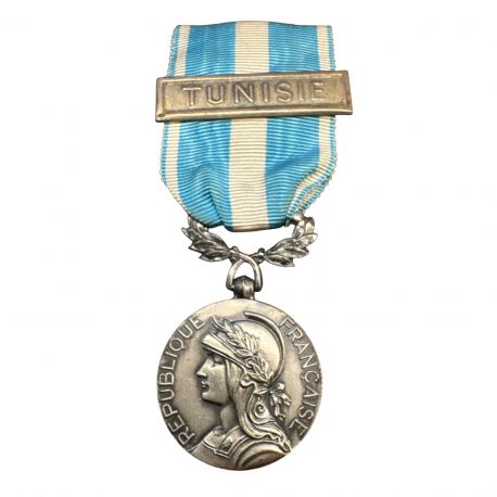 Médaille coloniale - avec agrafe Tunisie - Fabrication Londres JRG