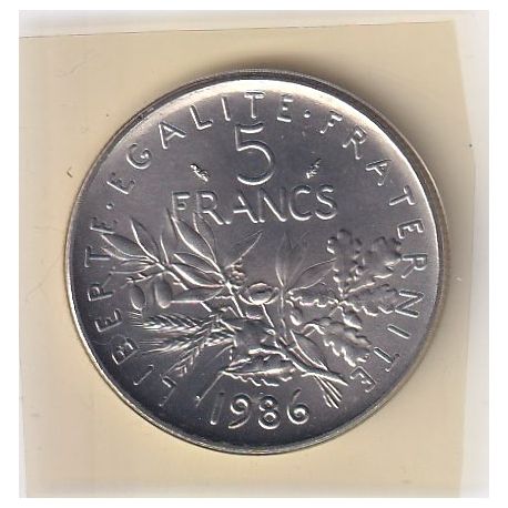 5 Francs Semeuse - 1986 - FDC