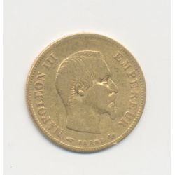 Napoléon III Tête nue - 10 Francs Or - 1855 A Paris - grand module