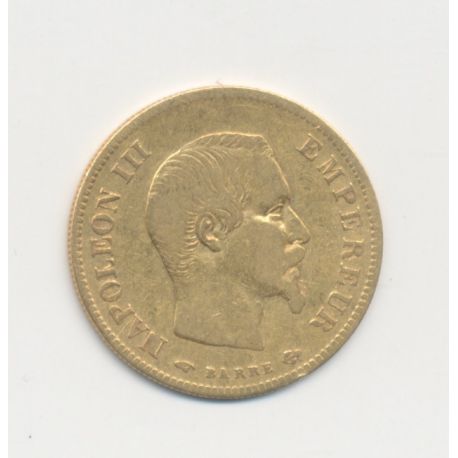 Napoléon III Tête nue - 10 Francs Or - 1855 A Paris - grand module
