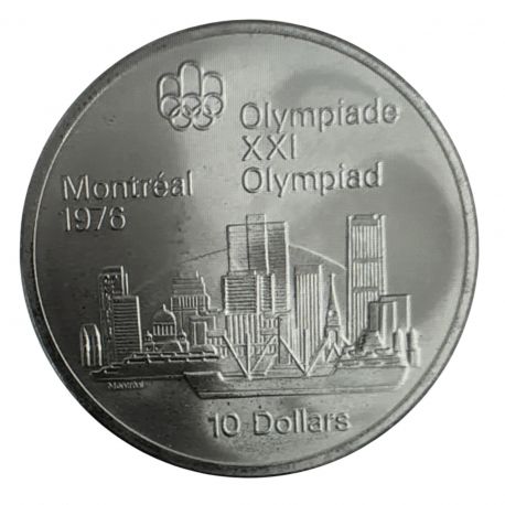 10 Dollars 1973 - JO Montreal 1976 - Ville Montreal - argent - FDC