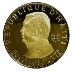 Haiti - 1000 Gourdes 1973 - Jean-Claude Duvalier Président à vie - or 14,56g 0,900 - Neuf