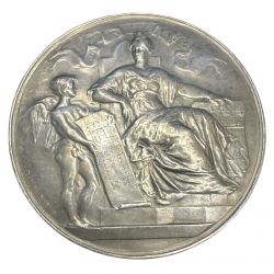 Médaille - Église Saint Joseph - Ballu architecte - Daniel Dupuis - bronze argenté 76mm - SUP