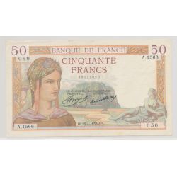 50 Francs cérès - 25.04.1935