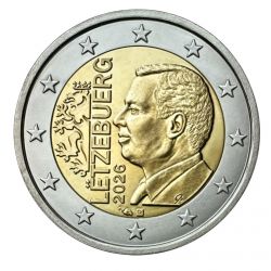 Luxembourg - 2 Euro 2026 - Nouvelle Effigie du Grand-Duc Guillaume