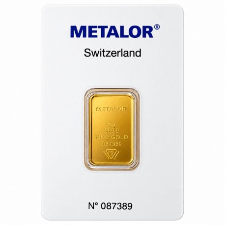 Lingotin 5g Or - 0,999 - Metalor