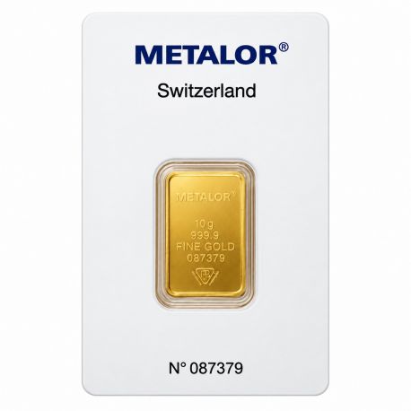 Lingotin 10g Or - 0,999 - Metalor