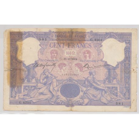 100 Francs Bleu et rose - 11.11.1904