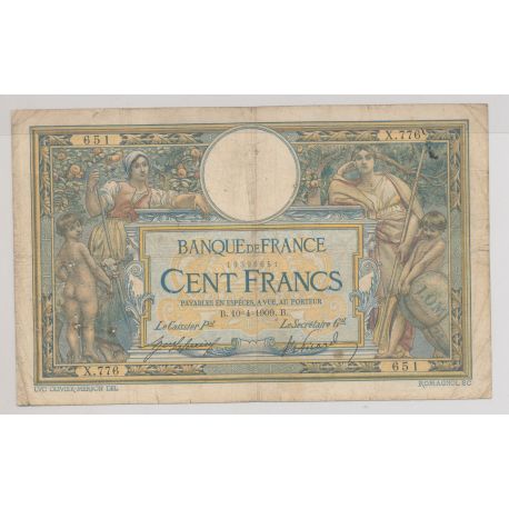 100 Francs L.O.M - 10.04.1909
