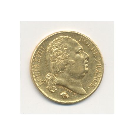 Louis XVIII - 20 Francs Or - 1817 A Paris - Buste nu