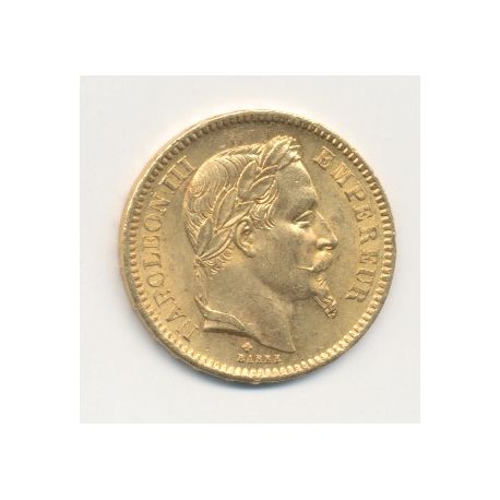Napoléon III - 20 Francs Or - 1865 BB Strasbourg - Tête laurée