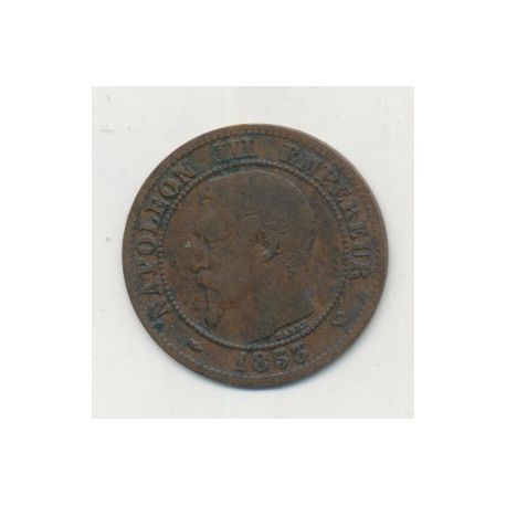 2 centimes Napoléon III - 1853 W Lille - Tête nue