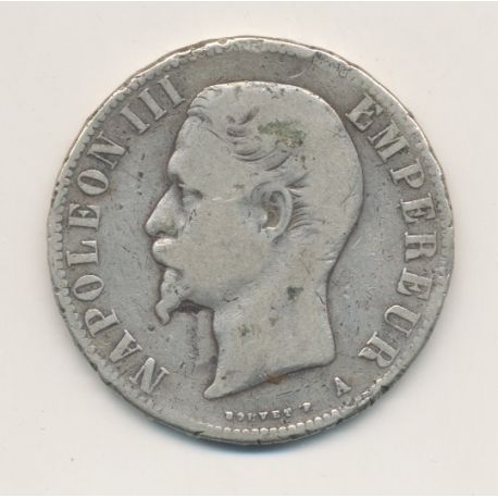 5 Francs Napoléon III - 1858 A Paris - Tête nue