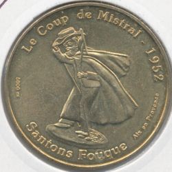 Dept 13 - santons Fouque N°1 - le coup de mistral - 2009 - aix en provence