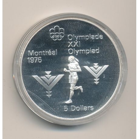 5 Dollars 1975 - JO Montreal 1976 - marathon