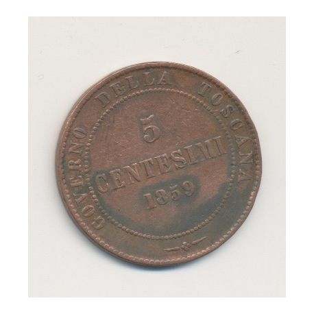 Italie - Toscane - 5 centesimi - 1859