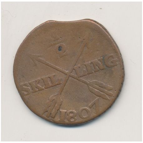 Suède - 1/2 Skilling - 1807