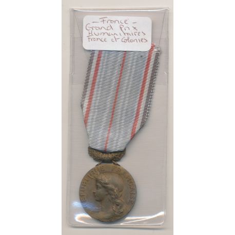 Médaille - Grand prix humanitaire France et colonies