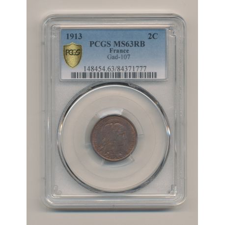 Dupuis - 2 centimes - 1913 - PCGS MS63RB