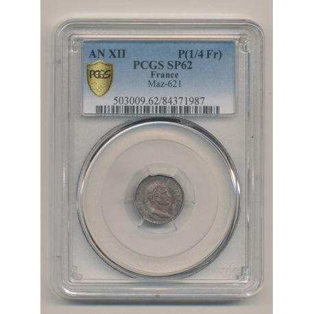 Napoléon empereur - 1/4 Franc - AN 12 A - Essai de Gengembre