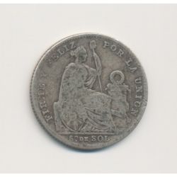Pérou - 1/5 Sol - 1907 - argent